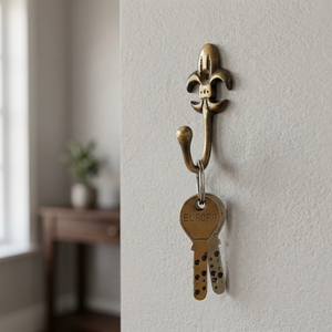Gancho de pared vintage con soporte para llaves, perchero decorativo de metal para puerta o pared - Product Image 6