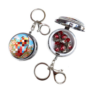 Boîte de rangement pour bijoux en métal, porte-clés avec couvercle en verre, porte-rosaires portable pour organisateurs de bijoux - Product Image 5