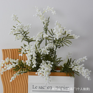 Ramas Cortas de Acacia Artificial Laixing, Color Amarillo y Blanco, Flores de Seda para Decoración del Hogar y Accesorios para Bodas - Product Image 5