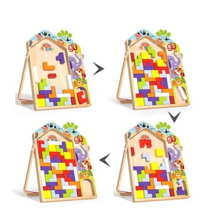 Animaux en bois Nature Building Block Puzzle Educational Intelligence Development Assembly DIY Toy 40-Piece for Boys Girls Aged - Product Image 3