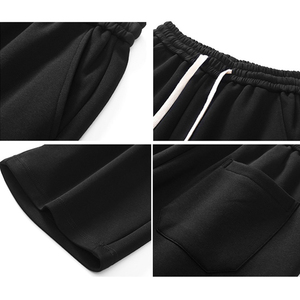 ODM & OEM coudk 64% cotone 36% poliestere 13 colori estate autunno sottile pantaloni larghi <span class=keywords><strong>tuta</strong></span> con risvolto pantaloncini da uomo - Product Image 3