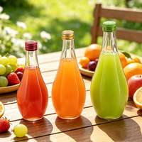 Lekvrije 250ml 350ml 500ml herbruikbare transparante glazen fles voor koudgeperste thee, sap en dranken met metalen schroefdop