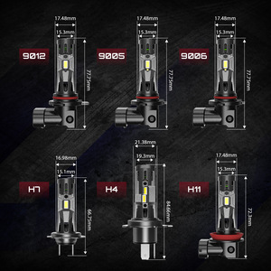 Le phare de voiture LED à haute luminosité nouvellement mis à niveau H4 H7 est un I-8 de pièces automobiles de remplacement universel à enfichage direct - Product Image 4