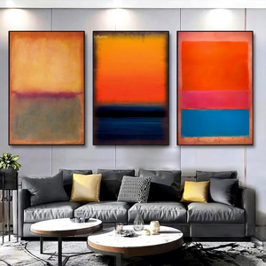 Dipinto a Olio <span class=keywords><strong>di</strong></span> Alta Gamma in Stile Art Déco, Cornice Nera Dipinta a Mano, per Soggiorno, Ingresso o Sopra il Divano - Product Image 6