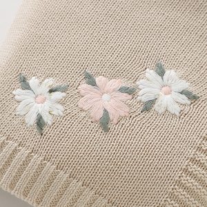 Coperta <span class=keywords><strong>per</strong></span> Neonati Mimixiong Personalizzata con Ricamo Floreale, Coperta in Cotone Lavorata a Mano con <span class=keywords><strong>Nome</strong></span> Personalizzato <span class=keywords><strong>per</strong></span> Baby Shower e Regalo di Compleanno - Product Image 2