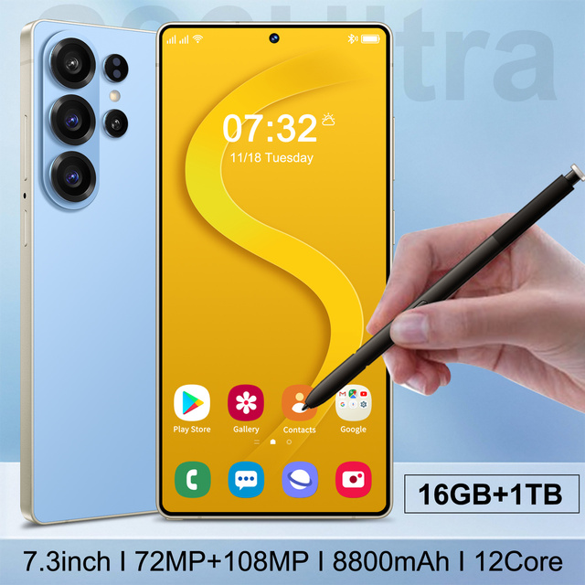 Hot Sale 16+1TB S26Ultra Rear Camera Mobile Phones Cell Phone Dual SIM Card New 5G Smartphones
