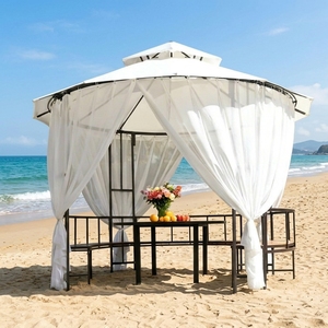 Uplion 12x12 - Bâtiments de jardin modernes de luxe en acier, bois et aluminium - <span class=keywords><strong>Tente</strong></span> de patio extérieure - Gazebo - Product Image 1