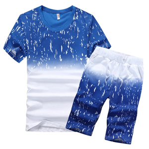 2025 hommes ensembles nouvelle mode été hommes t-shirt et ensemble court deux pièces coton 2025 vêtements d'été hommes coton fait ensemble de shorts - Product Image 4