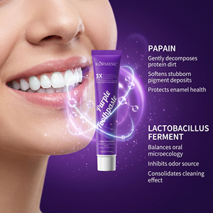 KORMESIC Pasta Dental Blanqueadora Morada de 100g, Marca Privada OEM, Aliento Fresco, Limpieza Profunda, Fragancia Duradera, Espuma Abundante - Product Image 3