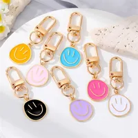 Junkin 42 Pcs 2'' x 4'' Acrylic Smile Key Chain Multicolor Smile Face  Keychain Preppy Cute Happy Face Keychain Aesthetic Car Key Ring Pendant for  Teen