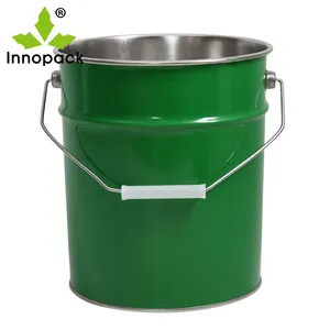 Seau en métal 3.5 Gal Non UN avec couvercle à oreilles Seau en étain à peinture en acier 13L avec couvercle à joint d'étanchéité