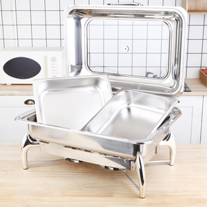 Dispositif de chauffe-plats pour hôtel restaurant ensemble de chauffe-plats pour buffet pour équipement de restauration ensemble de buffet en acier inoxydable - Product Image 4