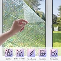 Film statique PVC moderne pour fenêtre, protection UV, surface givrée, épaisseur 12MIL, non-adhésif, pour la décoration et l'intimité de la chambre