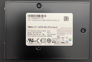 Unidad de estado sólido HORNG SHING usada con SSD de 6Gbps, U.2 3,84 T SATA, PM983 - Product Image 3