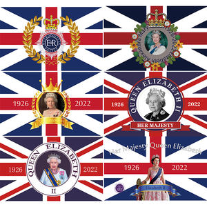 手を振る旗英国のお祝い2022カスタム英国クイーンエリザベス2世旗5x8インチミニゲームパーティーイベント旗 - Product Image 6