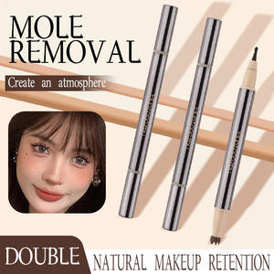 Оптовая продажа, натуральная Водонепроницаемая долговечная быстросохнущая штемпель для лица, макияж, родинка 2 в 1, двойная головка, ручка для макияжа - Product Image 3