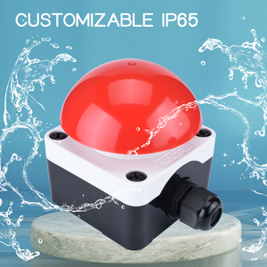 Interruptores de botón pulsador de parada de emergencia de seta grande impermeable de plástico IP65 caja de interruptor de botón de pie de retorno de resorte momentáneo - Product Image 3