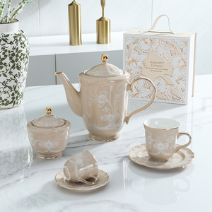 Vajilla de Porcelana de Cerámica Esmaltada con Diseño Floral Europeo para Uso en el Hogar, Hoteles y Restaurantes, Apta para Lavavajillas y Resistente al Calor - Product Image 2