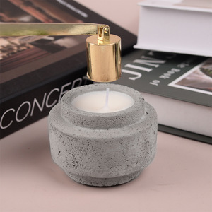 Cement Scented <b>Candle</b> Jar Round Soy Wax Minimalist Home Decor Birthday <b>Gift</b> - Product Image 1