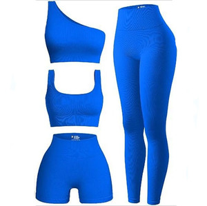 All'ingrosso abbigliamento Fitness Yoga Leggings Ropa Deportiva Gym 4 pezzi set Yoga allenamento donne Conjunto - Product Image 2