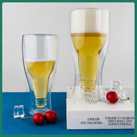 Tasse en verre à double paroi personnalisée, design sportif, mug à bière unisexe pour usage domestique, verre à boisson et à cocktail pour la maison et les KTV