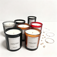 Bougie parfumée de luxe personnalisée, cire de soja et huiles parfumées, aromathérapie, bougies aromatiques avec pot en verre, boîte cadeau, vente en gros