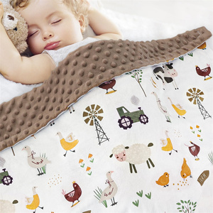 सीपीसी प्रमाणन सबलिमिनेशन रिक्त मिंकी डॉट मालिश बेबी कंबल 100% पॉलिएस्टर बेडेड बेबी कंबल - Product Image 2