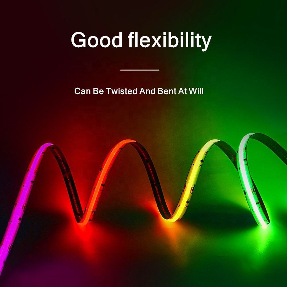 8MM Board Width COB Led Light Strip 320leds/M 12V 24V CRI 80 Single Colors Flexible COB Led Strip Light