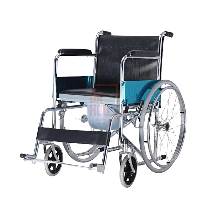 Silla de ruedas plegable Manual para discapacitados, silla con ruedas