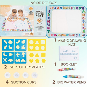 Thảm vẽ nước giáo dục sớm 100x70cm, đồ chơi và trò chơi vẽ nước, thảm vẽ nước tái sử dụng, thảm vẽ màu tự làm cho trẻ em - Product Image 5