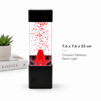 Mini lampe de table décorative carrée noire à LED en ABS, taille moyenne, blanc chaud, pour la décoration de la maison, de la chambre à coucher, cadeau