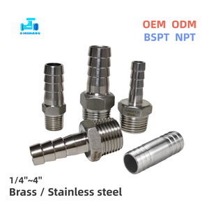 Raccordi PEX in ottone con inserti filettati maschio, giunto a torretta, gomito a <span class=keywords><strong>L</strong></span>, raccordo dritto in acciaio inossidabile, connettore a barb per tubi acqua e aria - Product Image 6