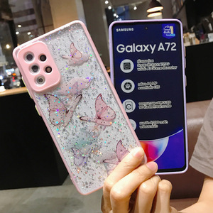 Star Epoxy Glitter Butterfly Phone Case per <span class=keywords><strong>Samsung</strong></span> S23 S22 <span class=keywords><strong>S21</strong></span> Plus Ultra S20 <span class=keywords><strong>S21</strong></span> <span class=keywords><strong>FE</strong></span> A13 A53 Fashion Girls custodie antiurto - Product Image 3