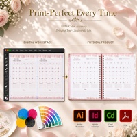 Agenda de mariage personnalisé A4 rose de luxe avec couverture en papier, impression couleur spirale, pour organisation de mariages chrétiens 2026 2027, avec boîte