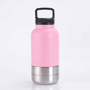 Bouteille d'eau <span class=keywords><strong>de</strong></span> voyage <span class=keywords><strong>pour</strong></span> <span class=keywords><strong>chien</strong></span> détachable à 3 couches <span class=keywords><strong>de</strong></span> 32 oz, en acier inoxydable 304, isolée sous vide, avec bols intégrés <span class=keywords><strong>pour</strong></span> la promenade - Product Image 6
