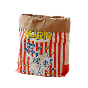 Cat Kraft Paper <b>Bag</b> Hide And Seek Toy Scratch Proof Cat <b>Bed</b> Popcorn Design Durable For Indoor Play All Seasons - Product Image 1
