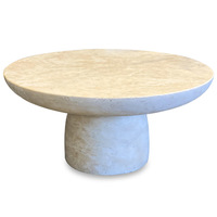 Table basse en marbre naturel travertin beige décoration de salon table basse vente directe d'usine