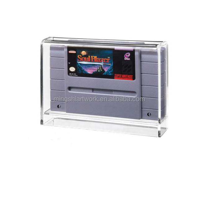 Mingshi Acrylic Display Case for Nintendo SNES Video Game Cartridge