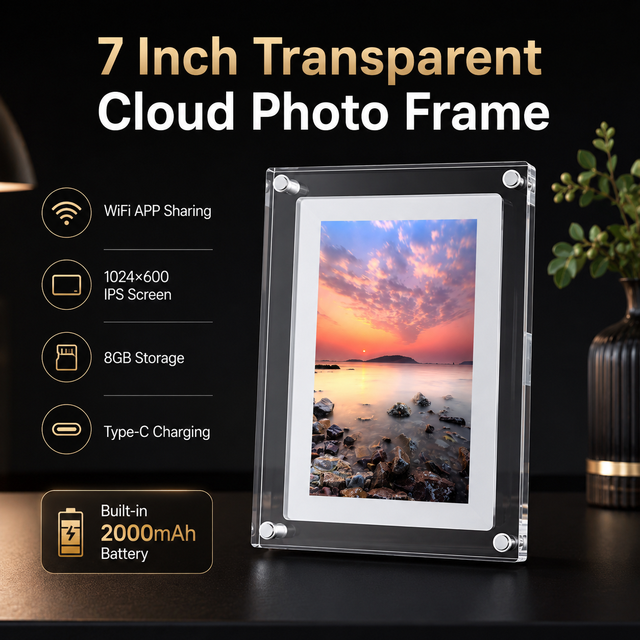 7 Inch 8gb Ips Screen Digital Photo Frame Digital Picture Frame With Tft Lcd Ips Screen Video Digital Photo Frame
