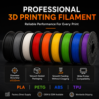 Filament PLA Basique 1,75 mm 1 kg pour Imprimante 3D – Matériau Plastique à Faible Retrait et Faible Déformation pour Impression 3D FDM de Modèles DIY sur Imprimante de Bureau