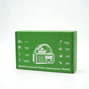 Radio Solar de Emergencia, Embalaje de Envío de la Marca 3C Electronics, Caja de Cartón Corrugado Tipo B/E, Opción de Caja de Correo con Tapa Plegable, Personalizada - Product Image 2