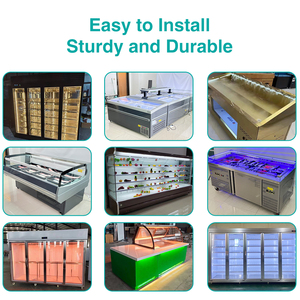 Vetrina Refrigerata Aperta per Verdura e Frutta, Congelatore Espositore per Supermercati, <span class=keywords><strong>Frigoriferi</strong></span> con Barriera d'Aria - Product Image 4