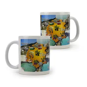 Wärme übertragungs druck Keramik becher Tazas Ceramicaes Sublimacions Sublimation becher Keramik becher Orange Inner