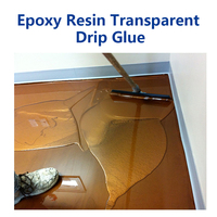 Revêtement de sol époxy transparent haute brillance effet marbre, résine époxy liquide pour la construction et le transport