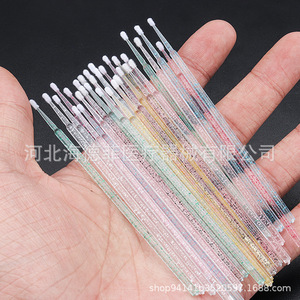 Coton-tiges pour extensions de cils, outils à manche en cristal pour l'application de maquillage et les soins des cils - Product Image 4