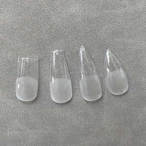 Jelly xs-stiletto esculpido en forma de almendro, conjunto largo, cobertura completa, puntas de extensión de <span class=keywords><strong>uñas</strong></span> suaves, venta al por mayor - Product Image 1