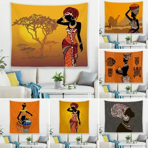 G&D African Tribal Woman Print Wall Decoration Tapestry Home Decor Tapestry