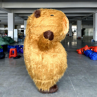 Capybara mascotte Costume vêtements 6.5ft gonflable Capibara dessin animé mascottes adulte en peluche Hamster Capybara Animal Costume robe