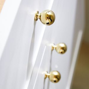 Modern Luxury Solid Brass Ball Handle <strong>Knob</strong> Drawer Cabinet <strong>Door</strong> Golden Single Hole Pull <strong>Knob</strong> - Product Image 4
