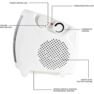 Calentador Eléctrico Portátil de Infrarrojos con Cable de Vidrio de 2000W, 2 Ajustes, Protección Contra Sobrecalentamiento, para Uso en Interiores del Hogar, UE/Reino Unido - Product Image 4